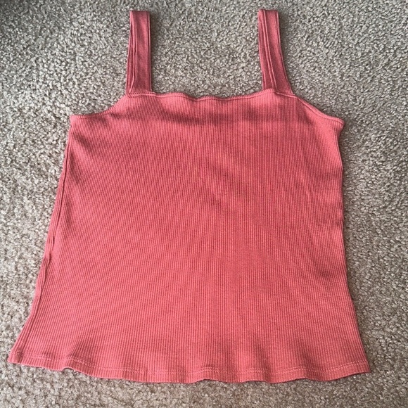 Express Pink Fitted Ribbed Tank Top - Picture 3 of 6